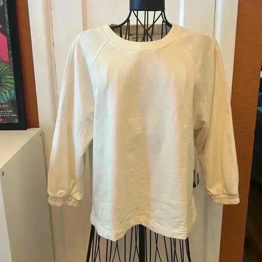 NWT Athleta Retroberry 3/4 Sleeve Swearshirt-Sz S